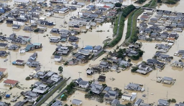 Japón: Fuertes lluvias provocaron graves inundaciones